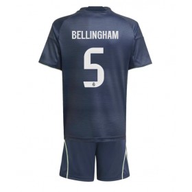 Dětské fotbalový komplet Real Madrid Jude Bellingham #5 Venkovní košile 2025-26 Krátkým Rukávem